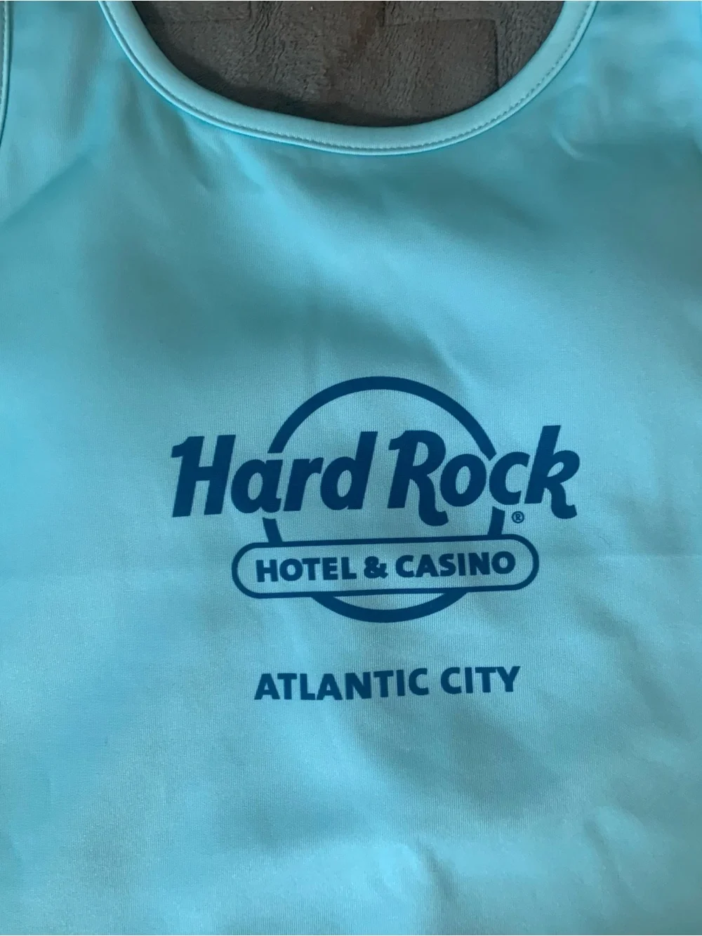 Hard Rock Hotel & Casino Atlantic City one piece swimsuit blue Ladies size L
